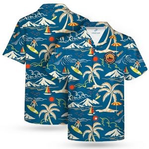 Men's Sublimated Hawaiian Cuban Collar Camp Shirt
