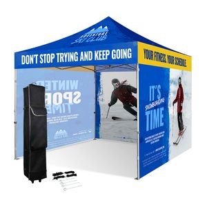 10' X 10' Pop Up Tent w/ 3 Full Walls (Dye Sublimation)