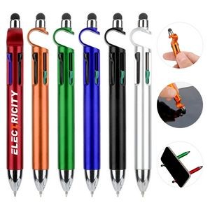 Phone Stand Stylus Pen With 4 Ink Colors
