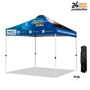10' Full Color Pop Up Tent Kit With Vented Canopy