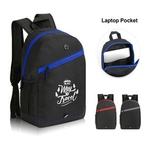 15'' Laptop Backpack W/ Color Zipper Stripe