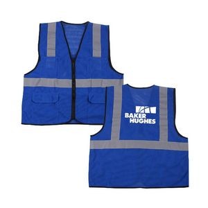 High Visibility Safety Vest with 4 Pockets