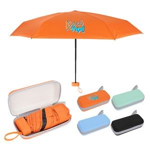 Mini Umbrella With Carrying Case - 39'' Arc 6 Panel