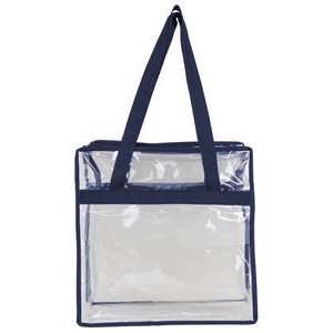 Stadium Approved Basic Zippered Clear Tote