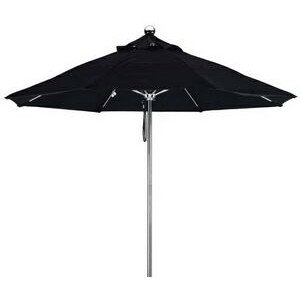 Commercial Stainless Steel Market Umbrella w/Fiberglass Ribs 9'