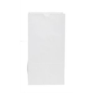 8# SOS/Popcorn Bags, White Kraft Paper, Hot Stamped - 6.25" x 3.8125" x 12.5"