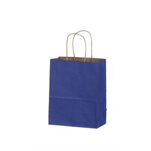 Paper Shopping Bags, Matte Tint On Natural, Standard Colors, Hot Stamped - Cub 8" x 4½" x 10¼"