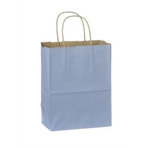 Paper Shopping Bags, Tints on Natural Kraft w/A Varnish Stripe, Hot Stamped - Cub 8" x 4½" x 10½"