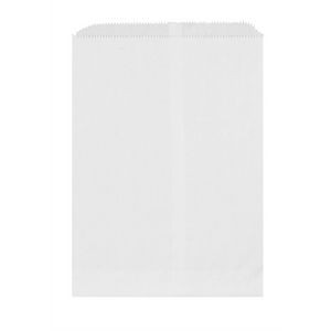 Merchandise Bags, White Kraft Paper, Ink Printed - 8½" x 11"