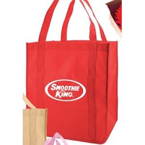 Red Non-Woven Grocery Bag (13"x10"x15")