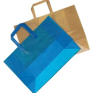 Gold High Density Shopping Bag w/ Tri-Fold Handle (16"x6"x12")