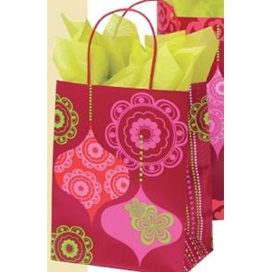 Mod Ornament Printed Paper Chimp Shopping Bag (8"x4 3/4"x10 1/2")