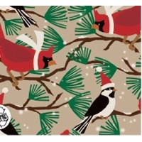 Snowbirds Kraft Christmas Gift Wrap (833')