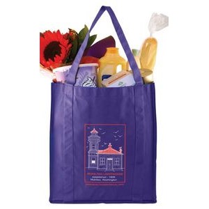 Burgundy Red Non-Woven Grocery Bag (12"x8"x13")