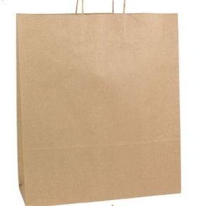 Zebra Natural Kraft Brown Paper Shopping Bag