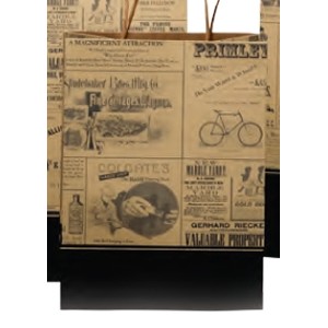 Small Newsprint Collection Merchandise Bag (8 1/2"x11")