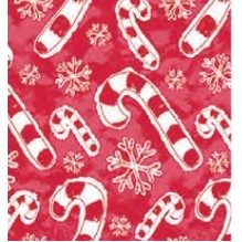Flakes & Candy Canes Christmas Gift Wrap (833'x30" or 36")