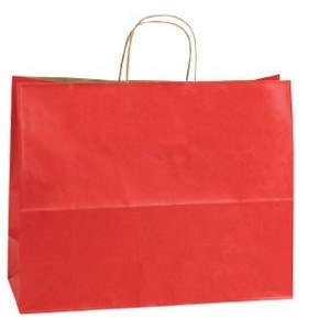 Chocolate Brown Jaguar Natural Tint with Shadow Stripe Paper Shopping Bag
