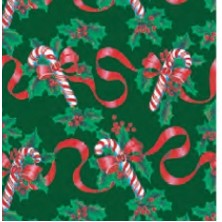 Ribbons & Canes Christmas Gift Wrap (417'x30" or 36")