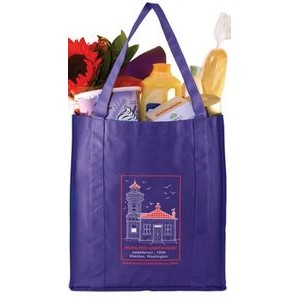 Chocolate Brown Non-Woven Grocery Bag (13"x10"x15")