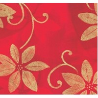 Poinsettia Shadows Christmas Gift Wrap (833')