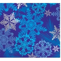 Snowflake Swirl Christmas Gift Wrap (833')