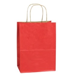 Chimp Natural Groove Paper Shopping Bag (8"x4 3/4"x10 1/2")