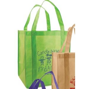 Lime Green Non-Woven Grocery Bag (13"x10"x15")
