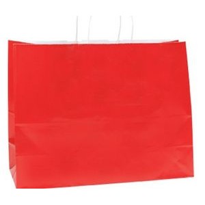 Fire Engine Red Jaguar Gloss Color Paper Shopping Bag (16"x6"13")