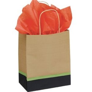 Modern/Kraft with Shadow Stripe Printed Paper Chimp Shopping Bag