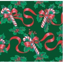 Ribbons & Canes Christmas Gift Wrap (833')