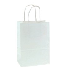 Toucan White Kraft Paper Shopping Bag