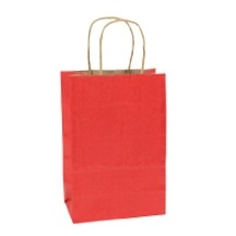Toucan Really Red Paper Shopping Bag (5 1/2"x3 1/4"x8 3/8")