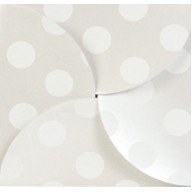 Polka Dot Pearl White 6"x6" Gift Card Folder