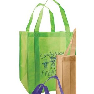 Lime Green Non-Woven Grocery Bag (12"x8"x13")
