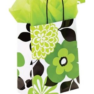 Bold Floral Printed Chimp Paper Shopping Bag