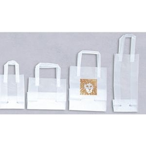 Frosted Clear High Density Tri-Fold Handle Shopping Bag (16"x6"x16")