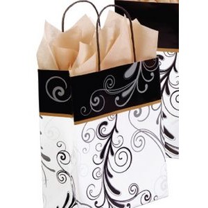 Elegant Flourish Chimp Printed Paper Shopping Bag