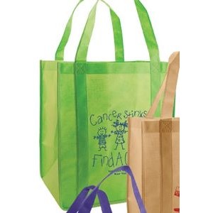 Dark Green Non-Woven Grocery Bag (12"x8"x13")