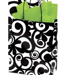 Bold Scroll Chimp Printed Paper Shopping Bag