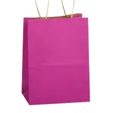 Chimp Charcoal Natural Smooth Paper Shopping Bag (8"x4 3/4"x10 1/2")