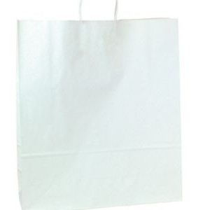 Zebra White Kraft Paper Shopping Bag