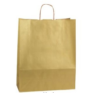 Gold Rush Chimp Precious Metal on Natural Kraft Paper Shopping Bag