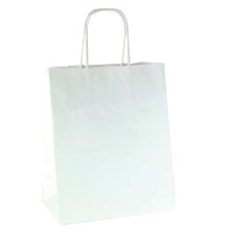 Impala White Kraft Paper Shopping Bag