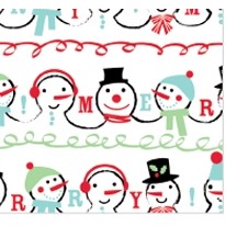 Retro Snowmen Christmas Gift Wrap (833')