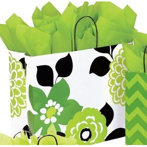 Bold Floral Jaguar Printed Paper Shopping Bag