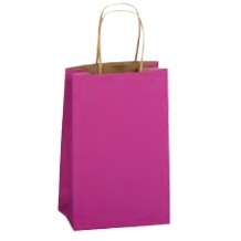 Toucan Azalea Natural Smooth Paper Shopping Bag (5 1/2"x3 1/4"x8 3/8")