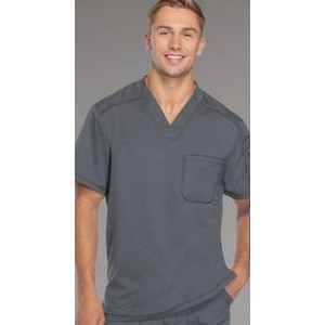 Dickies Men's Dynamix V-Neck Top Scrub Shirt w/Zipper Pocket