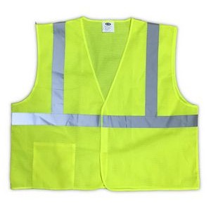 ANSI CLASS 2 Safety Vest - Mesh w/Velcro Closure