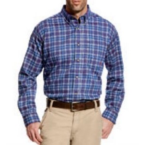 Ariat® FR Collins Men's True Blue Work Shirt
